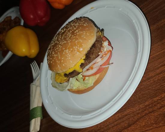 Order Burger Lucky, Fries, and Drink food online from Billiards Lucky 77 store, Norcross on bringmethat.com
