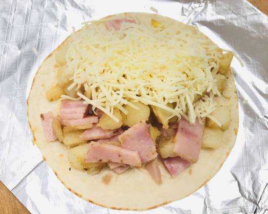 Order Ham, Potato, & Cheese food online from Donut Tacos Palace store, Austin on bringmethat.com