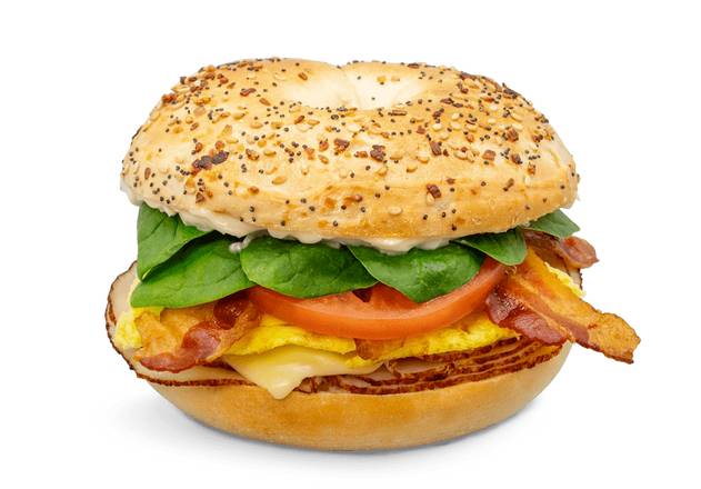 Order Bagel Sandwiches - Turkey Breakfast Club food online from Wawa store, Downingtown on bringmethat.com