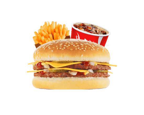 Menu double cheese burger