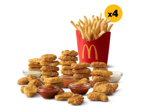 Order 40 Piece McNugget and 4 Medium Fry  food online from Mcdonald's® store, TEMPE on bringmethat.com