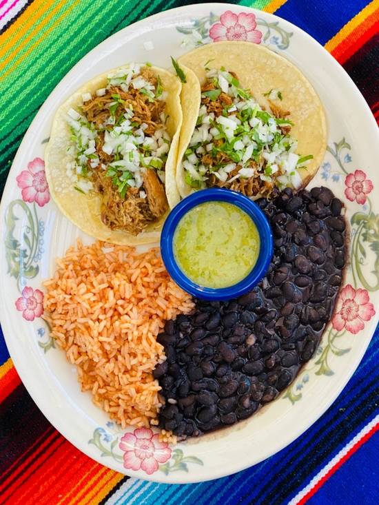 Order Carnitas Taco Plate food online from El Camino store, Seattle on bringmethat.com