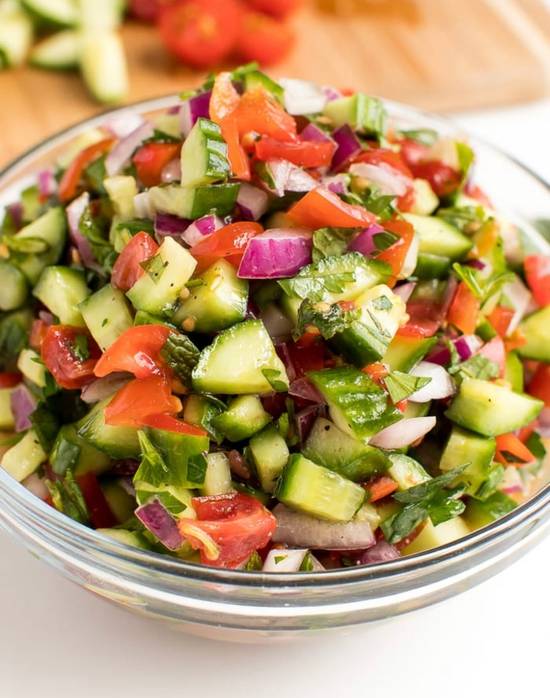 Order Israeli Salad food online from Holy Schnitzel store, Roseland on bringmethat.com