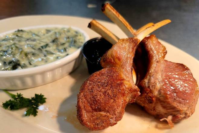 Order New Zealand Rack of Lamb [NOW FULL RACK] food online from Harold Seltzer Steakhouse store, St. Petersburg on bringmethat.com