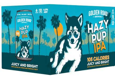 Order Golden Road Hazy Pup IPA 6pk cans food online from Silver Liquor Market store, Los Angeles on bringmethat.com