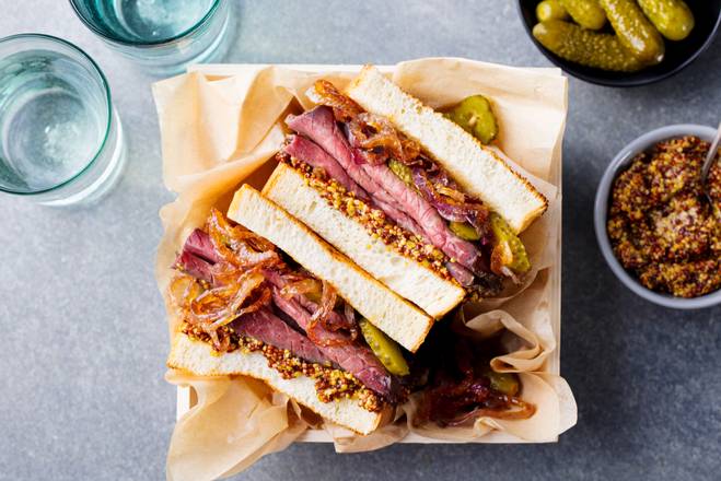 Order The Pastrami Sandwich food online from The Sandwich Cafe store, San Diego on bringmethat.com