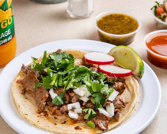Order Steak Taco (order of 3) food online from Homemade Taqueria store, New York on bringmethat.com