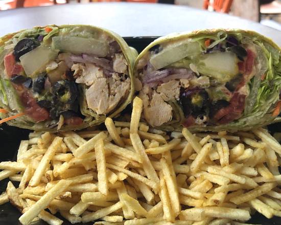 Order Greek Wrap food online from The Grove Coffee House store, Davie on bringmethat.com