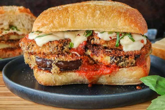 Order Eggplant Parmigiana Sub 9" food online from Mr. Pizza store, Melbourne on bringmethat.com