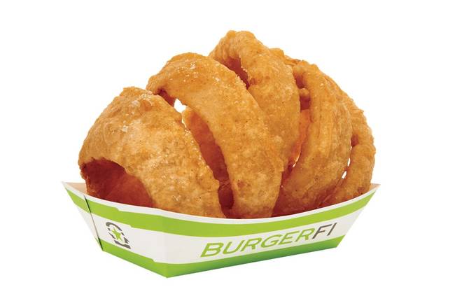 Order ONION RINGS (REGULAR) food online from BurgerFi Tampa-SOHO store, Tampa on bringmethat.com