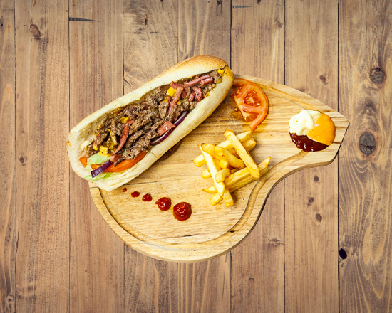 Sandwich brochette d'agneau 