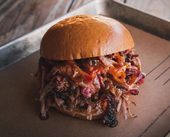 Order Pulled Pork Sandwich food online from 4 Rivers Smokehouse store, Winter Park on bringmethat.com