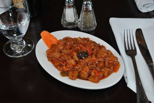 Order Eggplant with Sauce food online from Europe Cafe & Grill store, Tenafly on bringmethat.com