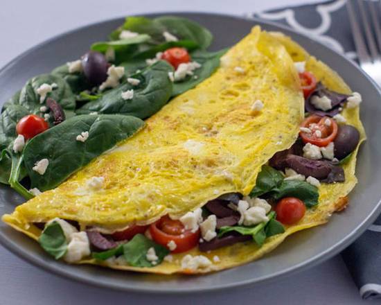 Order Greek Omelet food online from Brooklyn Bagel Boys store, New York on bringmethat.com