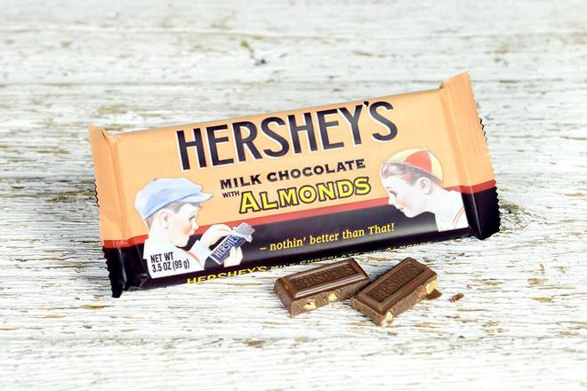Order Hershey® Milk Chocolate Bar with Almonds food online from Cracker Barrel Old Country Store store, Somerset on bringmethat.com