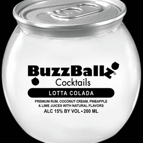 Order BUZZ BALLS LOTTA COLADA 200ML 15%ABV food online from Princess Liquors store, Port Saint Lucie on bringmethat.com