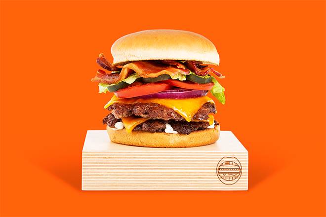Order Cheesy Double Bacon Smashmouth food online from Hot Bun Burgers store, Minneapolis on bringmethat.com