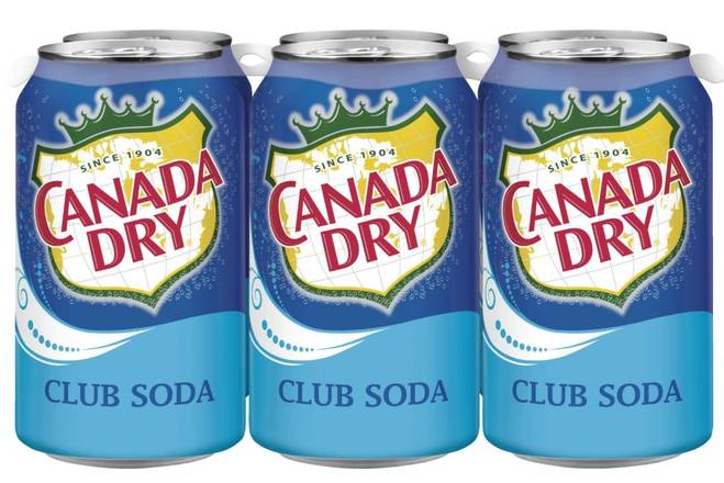Order Canada Dry Club soda 12oz-6pk cans food online from Golden Ox Liquors store, Saint Augustine on bringmethat.com