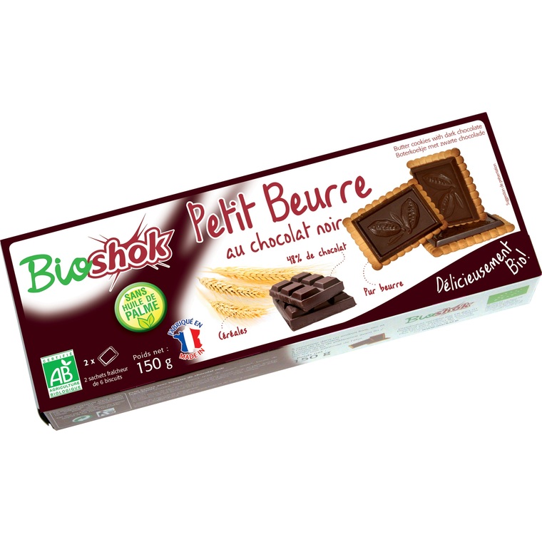 Petit beurre chocolat noir Bio 150gr