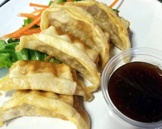 Order Pork Potstickers food online from Bangkok Fusion Café store, Saint Petersburg on bringmethat.com