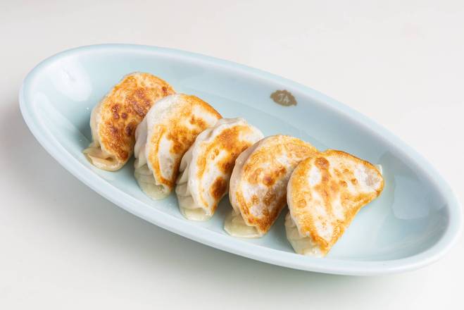 Order Pan-Fried Shrimp Jiaozi(5pcs) food online from JA Jiaozi Authentic Dumplings store, Irvine on bringmethat.com