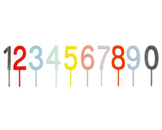 Order Colorful Acrylic Number Cake Toppers food online from Lb Cake Stop store, Baldwin Park on bringmethat.com