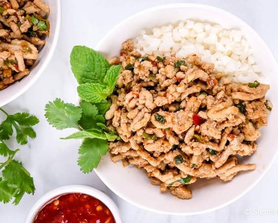 Order Larb Gai (Ground Chicken) food online from Zabb Thai Kitchen store, Clarkstown on bringmethat.com
