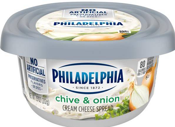 Order Philadelphia Chive and Onion Cream Cheese 8oz food online from Fresko Market store, Miami on bringmethat.com