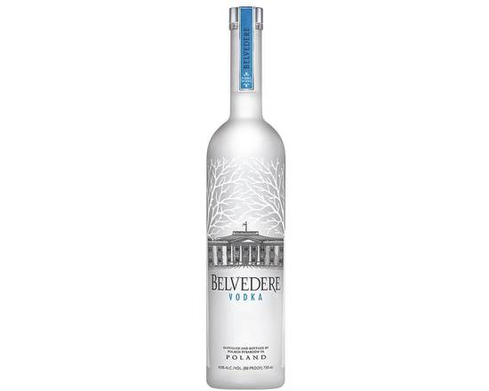 Order Belvedere, 750mL vodka (40.0% ABV) food online from Woodbury Wine & Spirits store, ORLANDO on bringmethat.com
