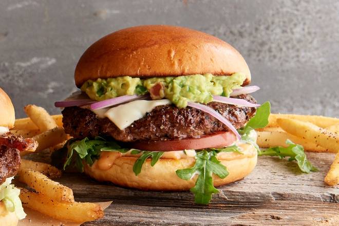 Order Avocado Smash Burger food online from Twin Peaks Restaurant store, Oakbrook Terrace on bringmethat.com