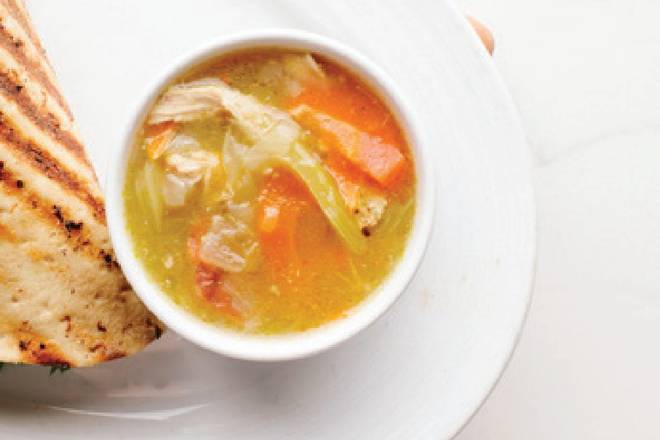 Order Chicken Italian Dumpling Soup - Bowl food online from Pinstripes store, North Bethesda on bringmethat.com