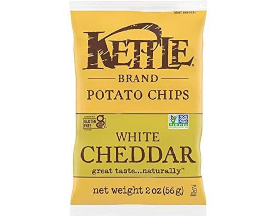 Order Kettle White Cheddar Potato Chips - 2oz food online from Trumbull Super Stop store, Trumbull on bringmethat.com