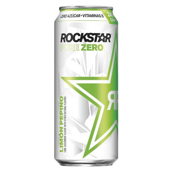 Order Rockstar Pure Zero Lime Cucumber 16oz Can food online from Everyday Needs by Gopuff store, Coral Gables on bringmethat.com