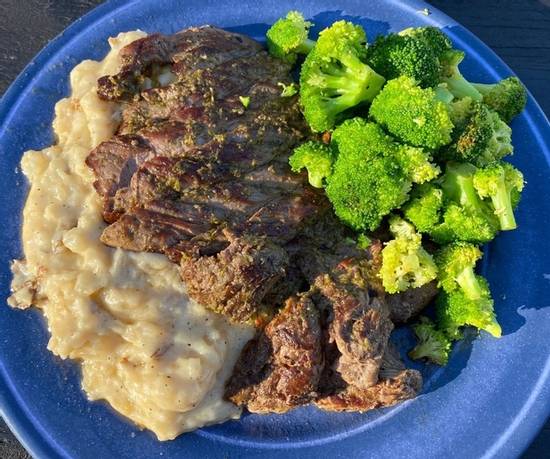 Order (GF) Chimichurri Steak food online from Dilworth Neighborhood Grille store, Charlotte on bringmethat.com