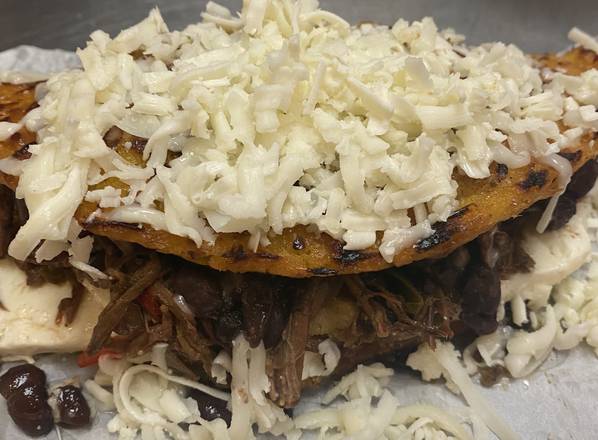 Order Cachapa Pabellon food online from Arepa One store, Hialeah on bringmethat.com
