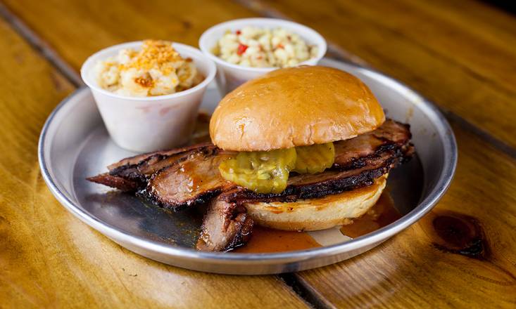 Order Brisket Sandwich food online from Edley's Bar-B-Que store, Nashville on bringmethat.com