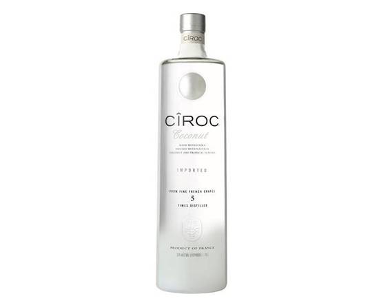 Order Ciroc Coconut, 750mL vodka (35.0% ABV) food online from Woodbury Wine & Spirits store, ORLANDO on bringmethat.com