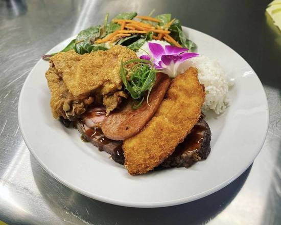 Order G C Mix Plate food online from Guieb Cafe store, Wahiawa on bringmethat.com