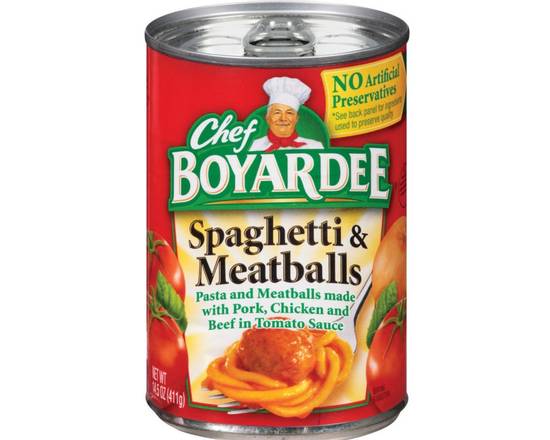 Order Chefboyardee Spagetti and Meatballs food online from Fresko Market store, Miami on bringmethat.com