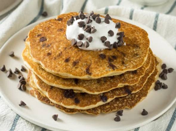Order Chocolate Chip Pancakes (5 Stack) food online from Pancake Heaven store, Fort Myers on bringmethat.com