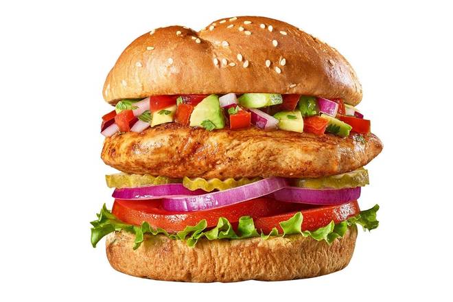 Order Baja Beach Chicken Burger food online from The Burger Den store, Columbus on bringmethat.com