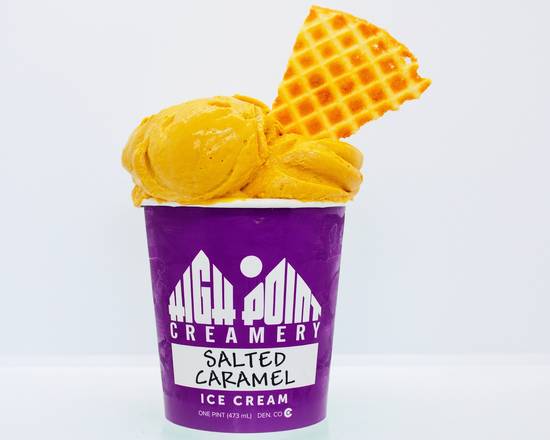 Order Salted Caramel (Pint) food online from High Point Creamery store, Denver on bringmethat.com