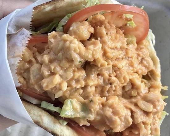 Order Buffalo Chickpea Salad Pita  food online from Greens & Grains Shrewsbury store, Shrewsbury on bringmethat.com