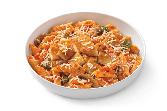 Order Penne Rosa with Parmesan-Crusted Chicken food online from Noodles & Company store, Lanham on bringmethat.com