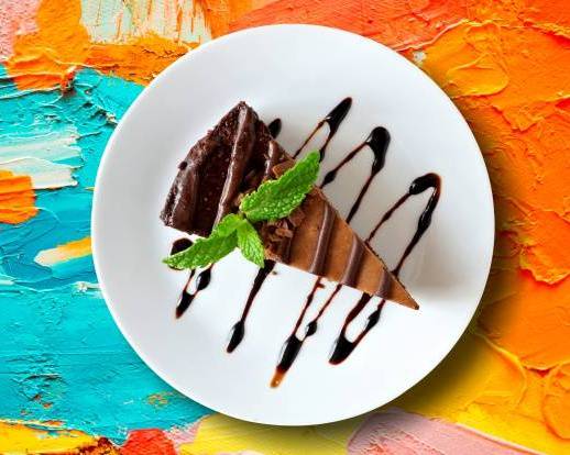 Order Chocolate Cake Slice  food online from Black Bird Wings store, Oklahoma City on bringmethat.com