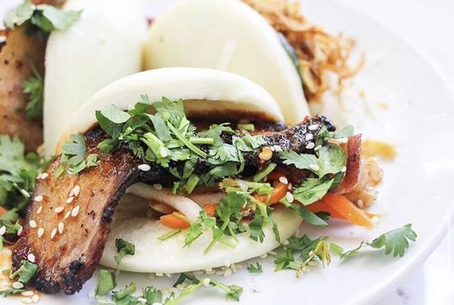 Order Char Siu Pork Belly Bao food online from EM Trai Sandwich Co store, Metairie on bringmethat.com