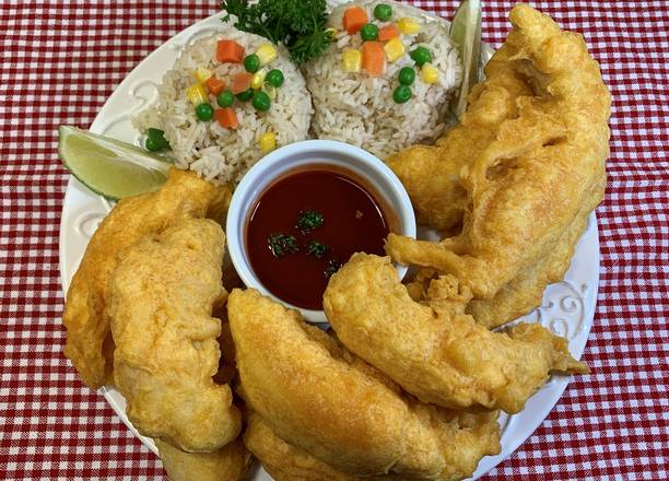 Order 10 Chicken Strips & Rice Only food online from Crispy Chicken & Rice store, Garland on bringmethat.com