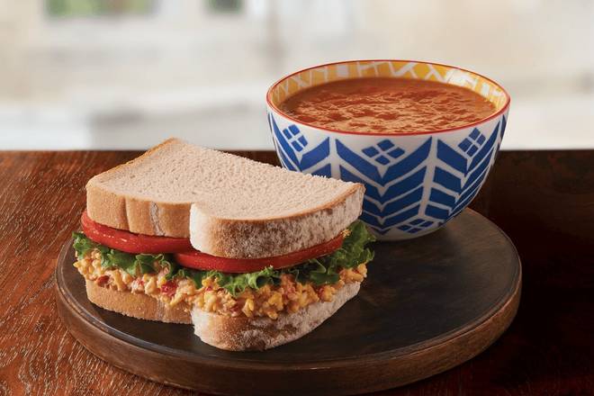 Order Half Sandwich & Cup of Soup food online from Chicken Salad Chick store, Warner Robins on bringmethat.com