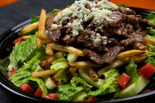 Order Steak & Fries Salad food online from Double Dogs store, Knoxville on bringmethat.com