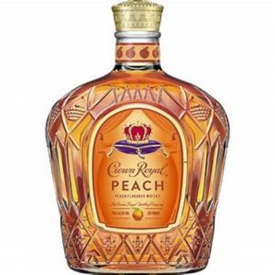 Order Crown Royal Peach Flavored Whisky 750 ml  food online from Rocky Liquor store, Claremont on bringmethat.com